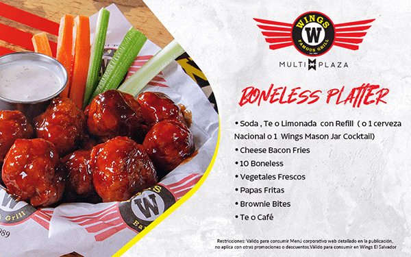 Wings - Boneless Platter