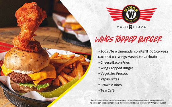 Wings - Topped Burger